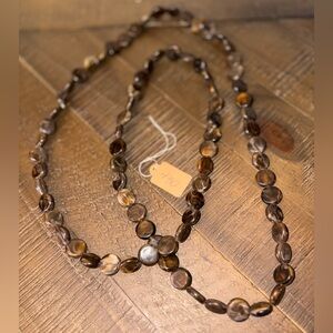 Elegant Brown Beaded Necklace